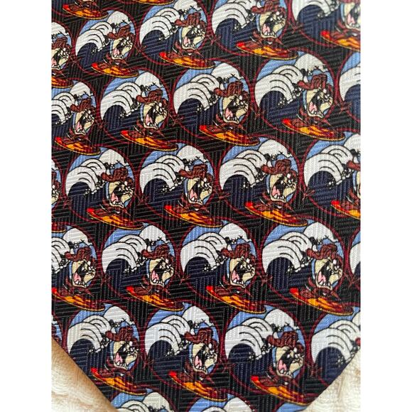 Loony Tunes Warner Brothers Surfing Tasmanian Devil Neck Tie - Picture 3 of 7